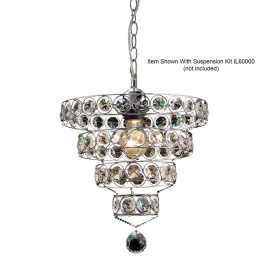 IL60018  Kudo Crystal Ring Non-Electric SHADE ONLY